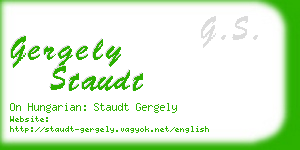 gergely staudt business card